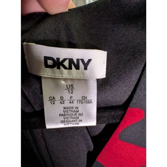NWT DKNY by Donna Karan Surplice V-Neck Long Sleeve Asymmetrical Hemline Dress S - Picture 4 of 6